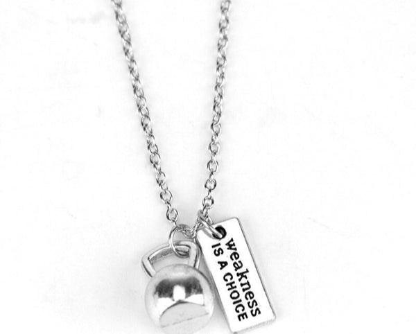 Motivational necklace chain and charm set 